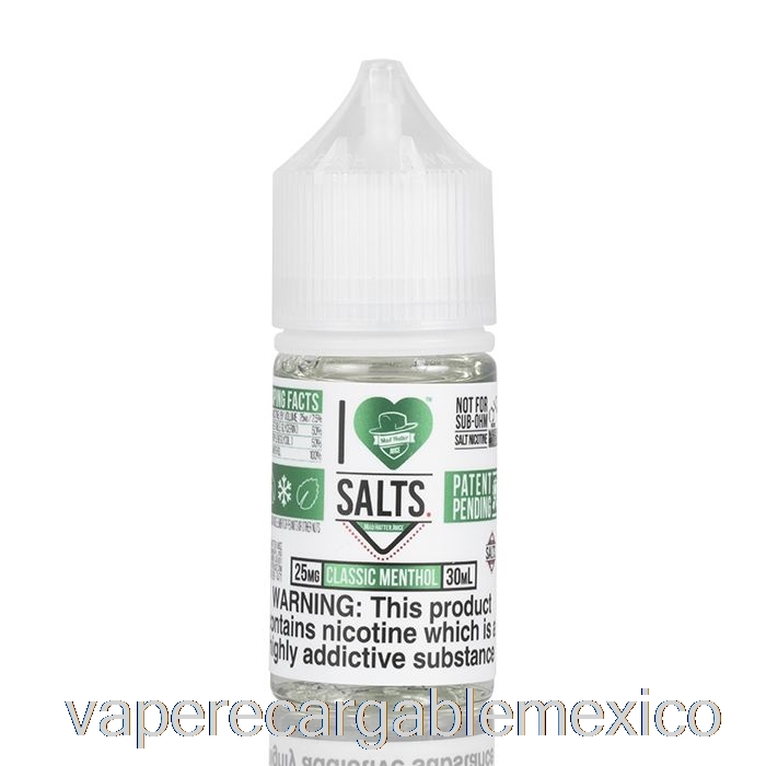 Vape Recargable Classic Mentol - I Love Salts - 30ml 50mg